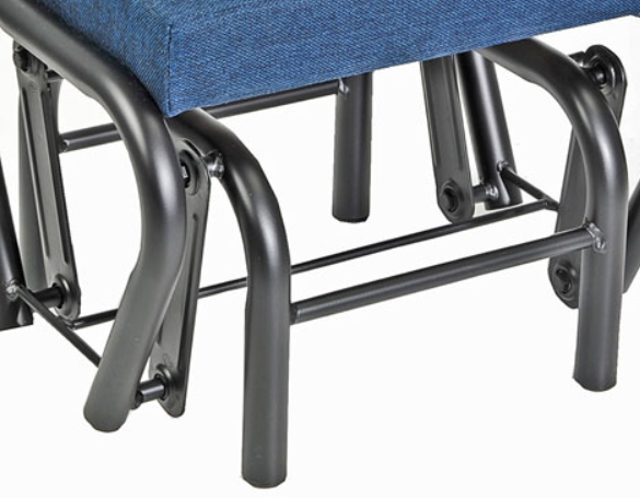 Pouf Footstools en tissu bleu PEL International® 1