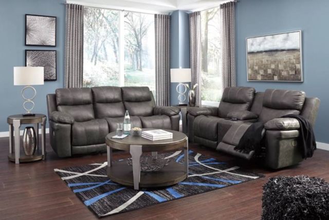 Signature Design by Ashley® Erlangen 2-Piece Midnight Living Room Set with Power Reclining Sofa-3