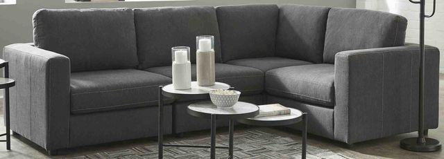Signature Design by Ashley® Candela Charcoal 4 Piece Sectional-1