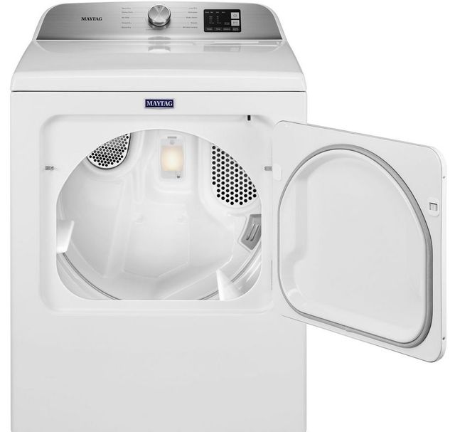 Maytag® 7.0 Cu. Ft. White Front Load Natural Gas Dryer 1