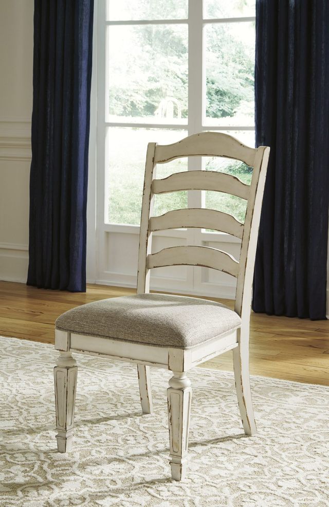 Signature Design by Ashley® Realyn Chipped White Dining Side Chair 5