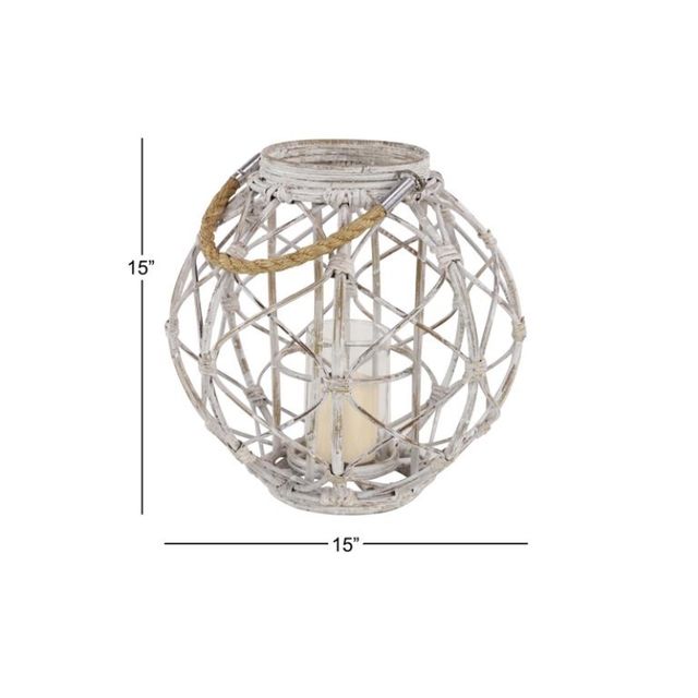 Uma Home Rattan Rope Lantern 15x15-1
