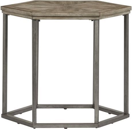 Progressive® Furniture Adison Cove Ash Blonde End Table with Dark Gray ...