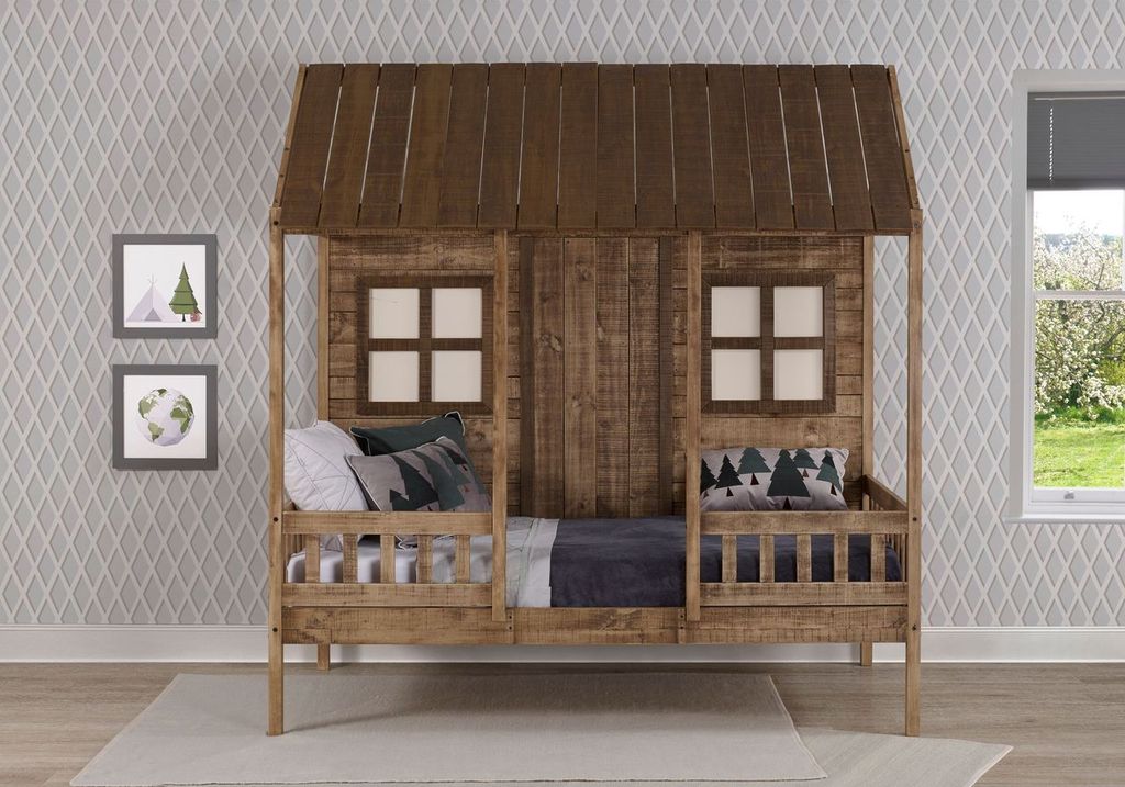 Donco Kids Rustic Driftwood Twin Front Porch Loft Bed | Colder's ...