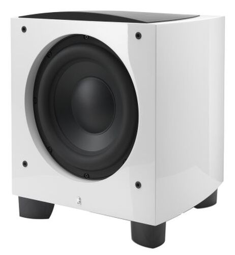 white powered subwoofer