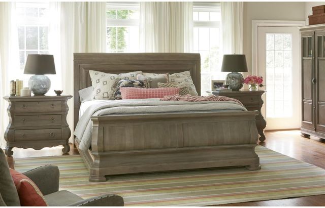Universal Explore Home™ Reprise Driftwood King Sleigh Bed-1