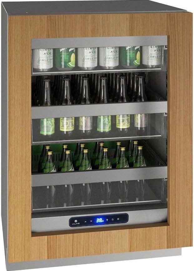 U-Line® 5 Class 24" Stainless Solid Beverage Center 5