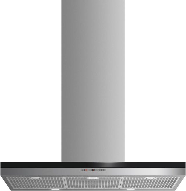 Fisher & Paykel 36" Brushed Stainless Steel with Black Glass Wall Mounted Range Hood 1