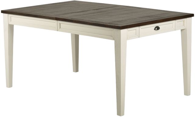 Steve Silver Co. Cayla Dark Oak Dining Table with Antiqued White Base-1