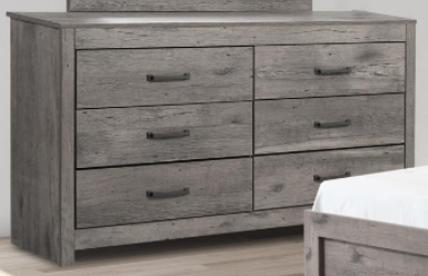 Kith Furniture 420 Langston 5-Piece Weathered Gray Queen Panel Bed Set 2