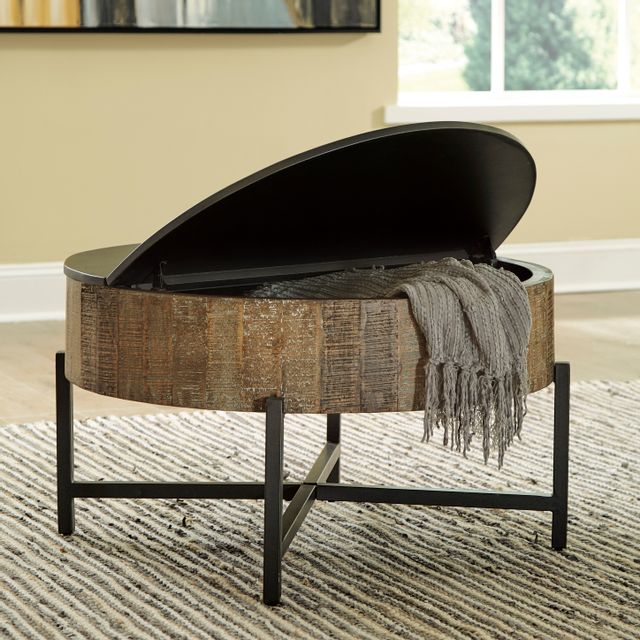 Signature Design by Ashley® Nashbryn Gray/Brown Round Coffee Table 4