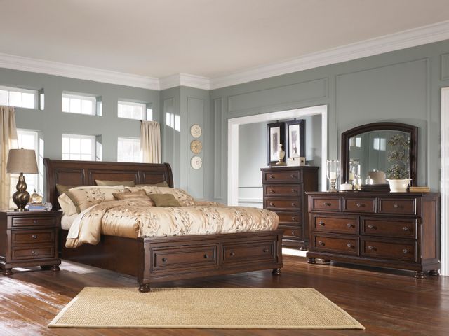Millennium® By Ashley Porter Rustic Brown Queen Sleigh Bed 3