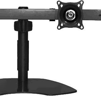 Chief® Black Dual Monitor Horizontal Table Stand 1