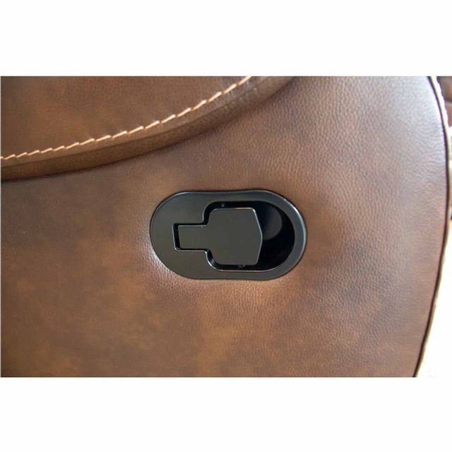 Corinthian Furniture Sahara Leather Reclining Console Loveseat-3