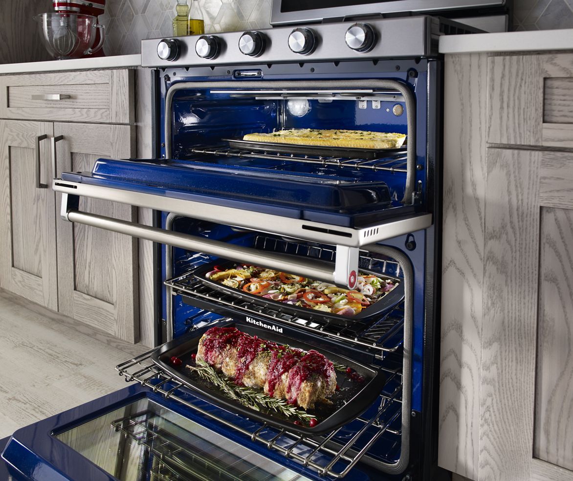 30 freestanding gas range double oven