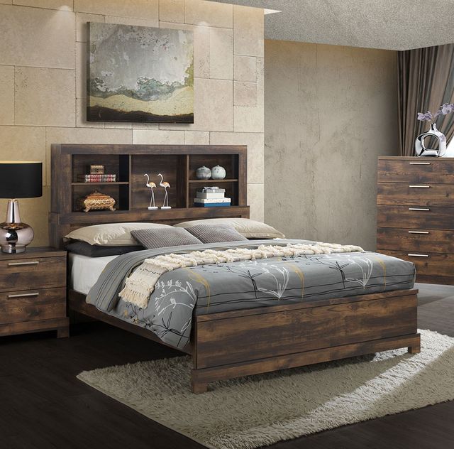 New Classic® Furniture Campbell Ranchero Eastern King Bookcase Bed-2