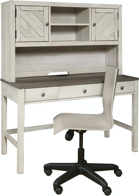 Samuel Lawrence Furniture™ Riverwood Dark/Whitewash Youth Desk Hutch-1