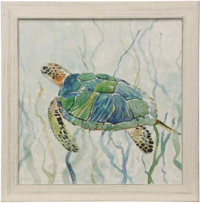 Stylecraft Sea Turtle Swim II Beige/Blue/Green Wall Art | Colder's ...