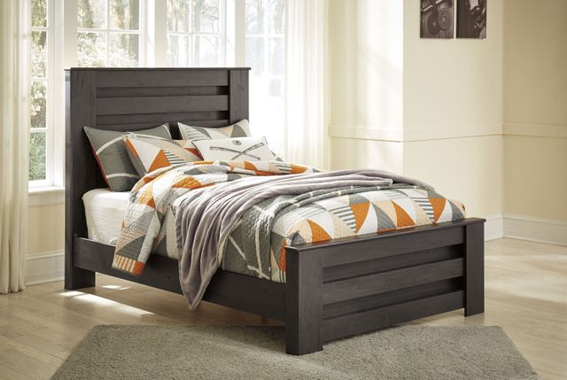Signature Design by Ashley® Brinxton Charcoal Queen Panel Bed 19