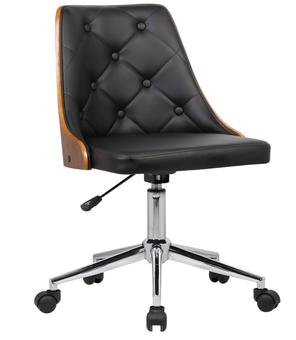 Armen Living Diamond Tufted Black Office Chair Big Sandy