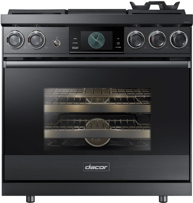 Dacor® Contemporary 36" Pro Dual-Fuel Steam Range-Graphite Stainless Steel