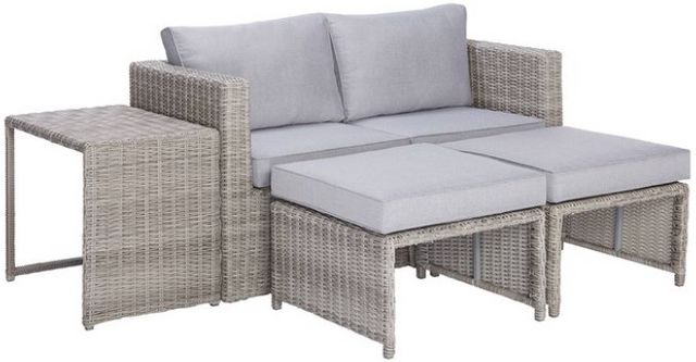 Progressive® Furniture Malibu 5-Piece Gray Outdoor Seating Set -2