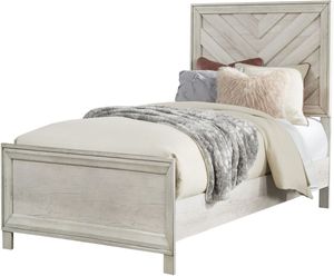 Samuel Lawrence Furniture Riverwood Whitewash Full Youth Bed with Trundle
