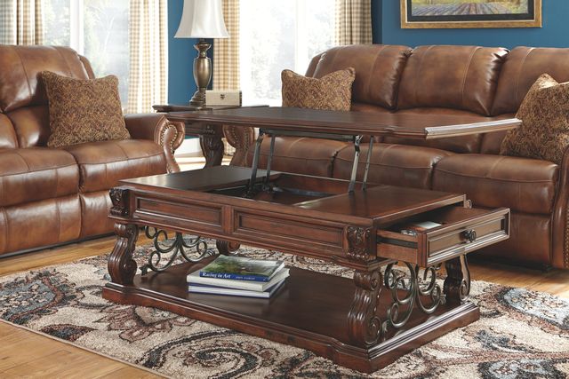 Signature Design by Ashley® Alymere 3-Piece Rustic Brown Living Room Table Set-3