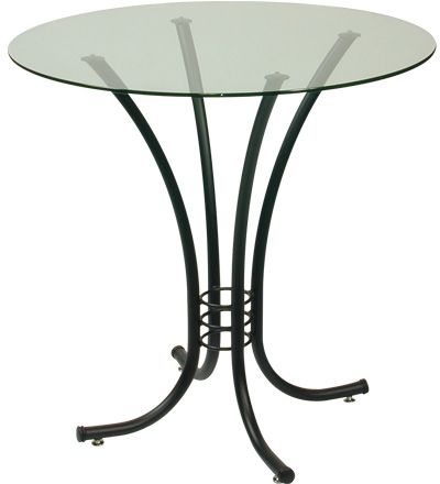 Trica Erika Glass Top Round Dining Table | Crown Furniture & Mattress