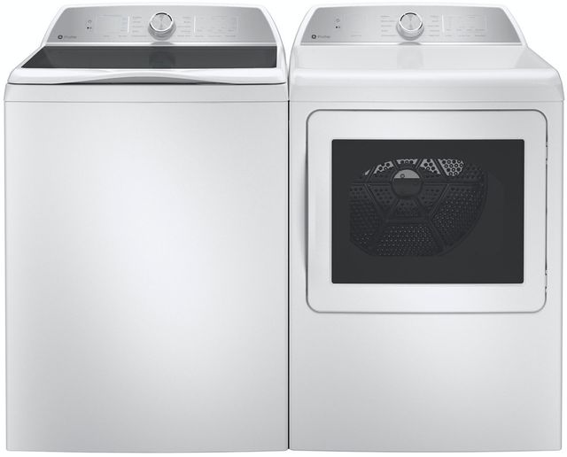 GE Profile™ 7.4 Cu. Ft. White Front Load Natural Gas Dryer  7
