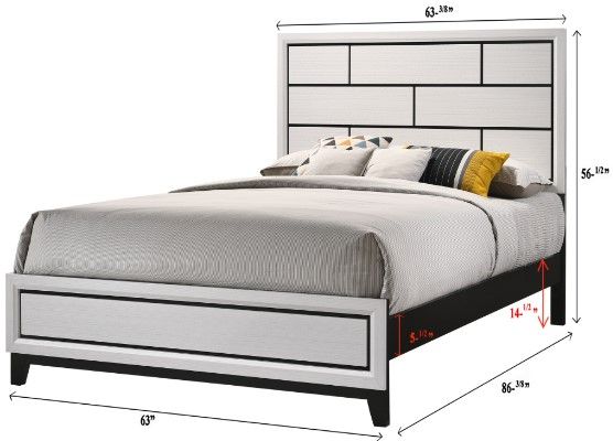 Crown Mark Akerson Chalk Full Panel Youth Bed-2