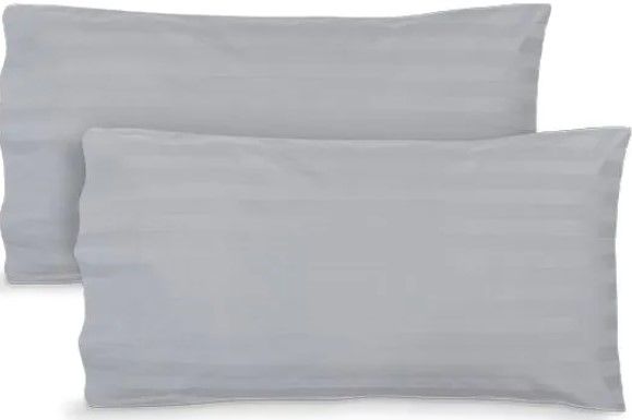 MyPillow® Striped Light Gray King Pillow Cases 0