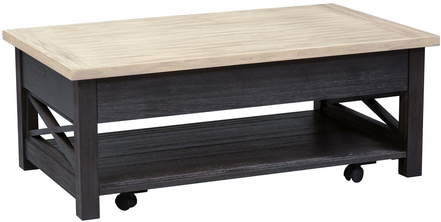 Liberty Furniture Heatherbrook Two-Tone Lift Top Cocktail Table