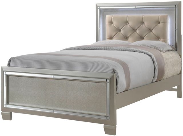 Elements International Platinum 3-Piece Champagne Twin Youth Bedroom Set-1