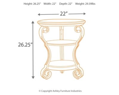 Signature Design by Ashley® Nestor Medium Brown Chair Side End Table 2