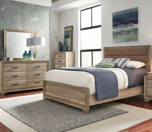Liberty Sun Valley 4-Piece Sandstone California King Upholstered Bed Set