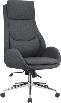Coaster® Cruz Grey/Chrome Upholstered Office Chair