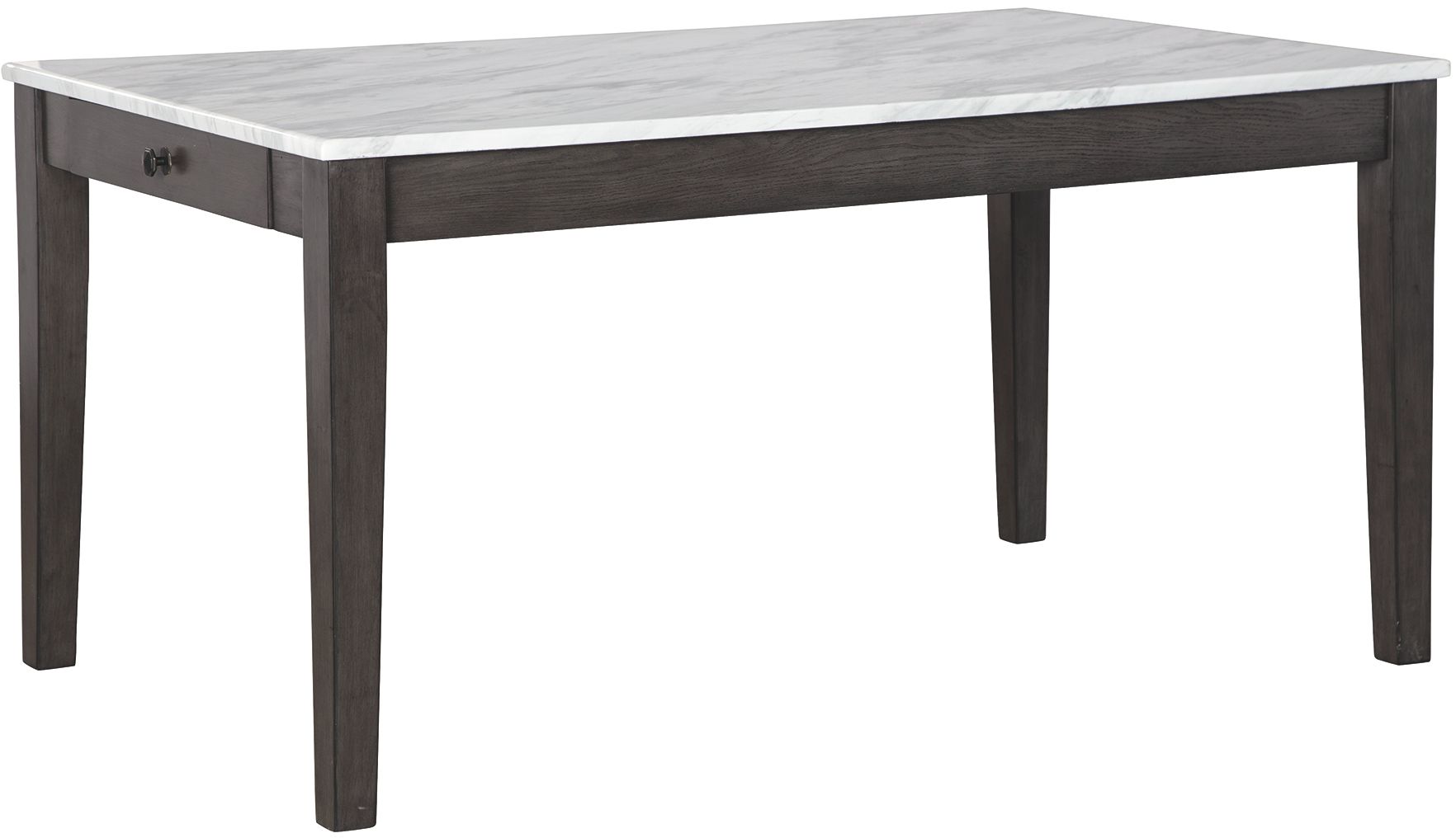 Benchcraft® Luvoni White/Dark Charcoal Gray Rectangular Dining Room Table