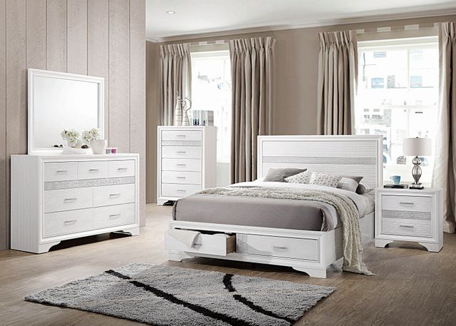 Coaster® Miranda Contemporary White Queen Storage Bed 5