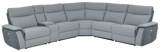 Homelegance® Maroni Gray 6 Piece Modular Power Reclining Sectional with Power Headrest