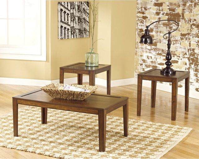 Signature Design by Ashley® Hollytyne 3 Piece Brown Occasional Table Set 2