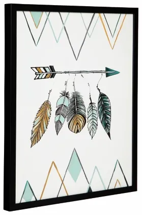 Signature Design by Ashley® Adaley White Feather and Arrow Wall Art 1