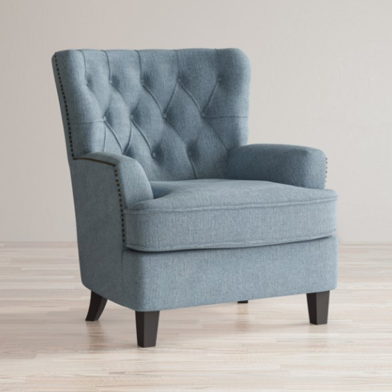 Jofran Inc. Bryson Blue Accent Chair-1