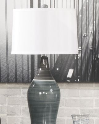Signature Design by Ashley® Niobe Set of 2 Multi Gray Table Lamps-1