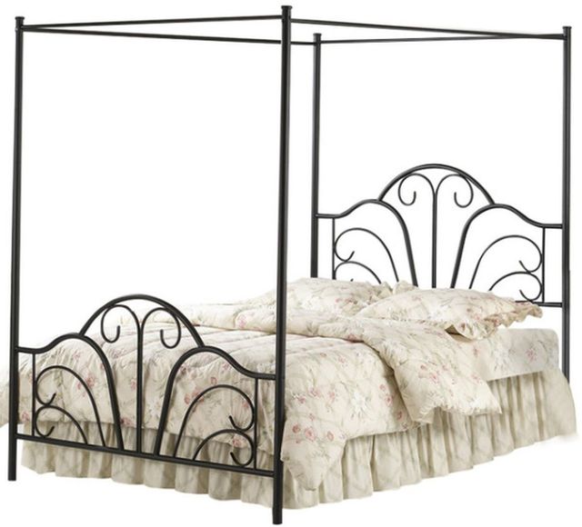Hillsdale Furniture Dover Textured Black Queen Canopy Bed 0