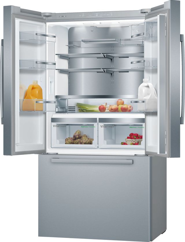 Bosch 800 Series 21.0 Cu. Ft. Stainless Steel Counter Depth French Door Refrigerator 22