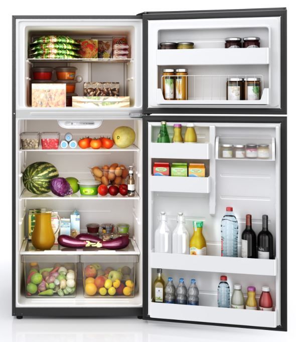 Midea® 18.0 Cu. Ft. Black Top Freezer Refrigerator 3