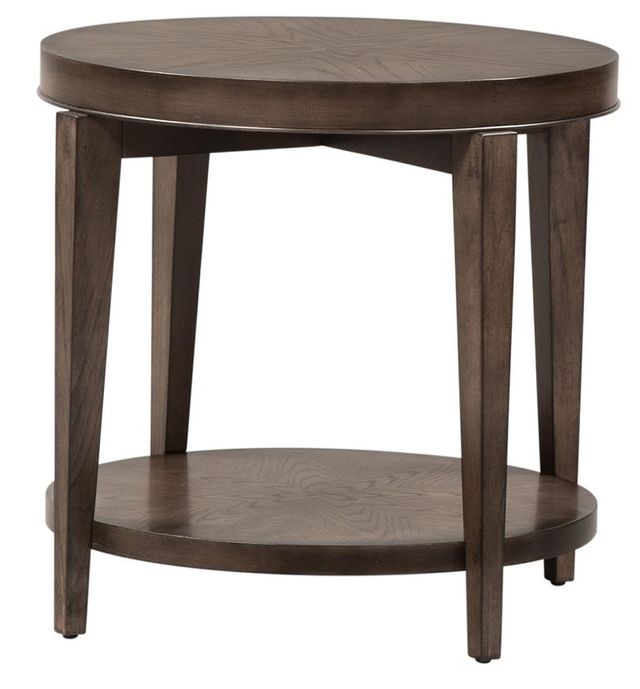 Liberty Furniture Penton Espresso Stone Round End Table-0