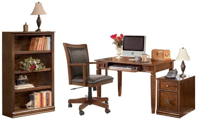 Signature Design by Ashley® Hamlyn 4-Piece Medium Brown Home Office Set-0