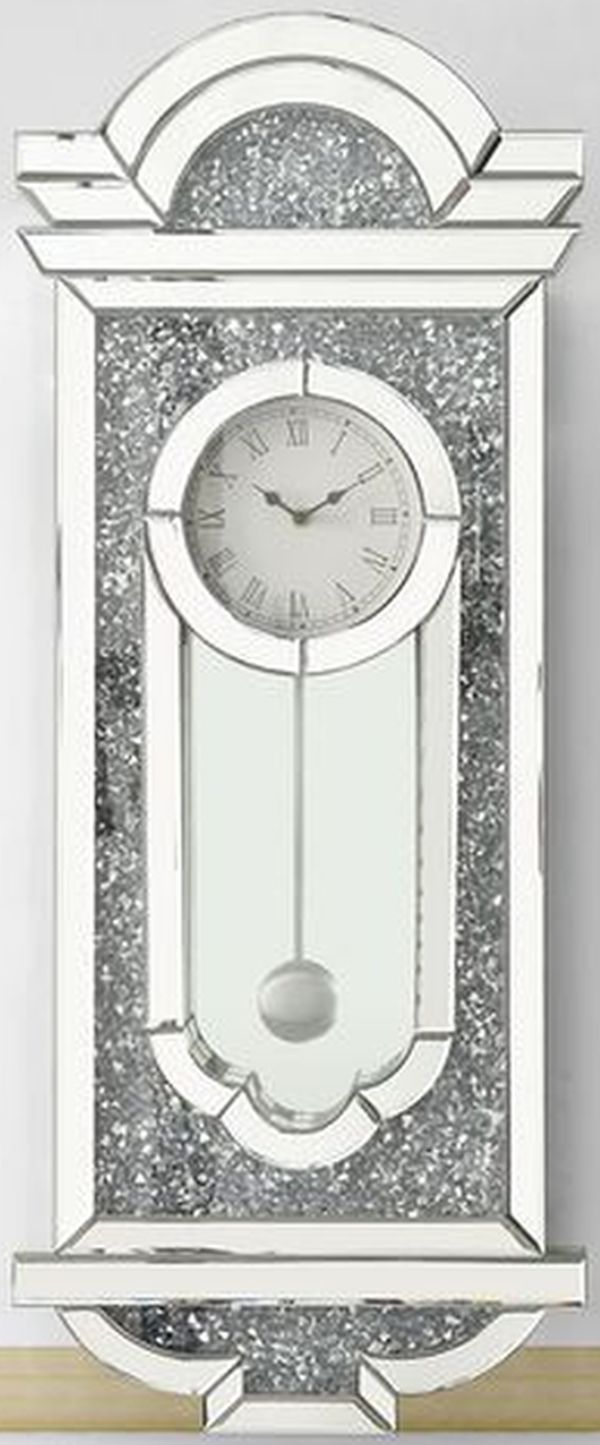ACME Furniture Noralie Mirrored Arched Wall Clock